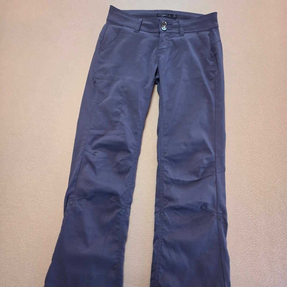 prAna Women's Stretch Zion Halle Pants Gray Sz 0S Short Roll-Up Convertible